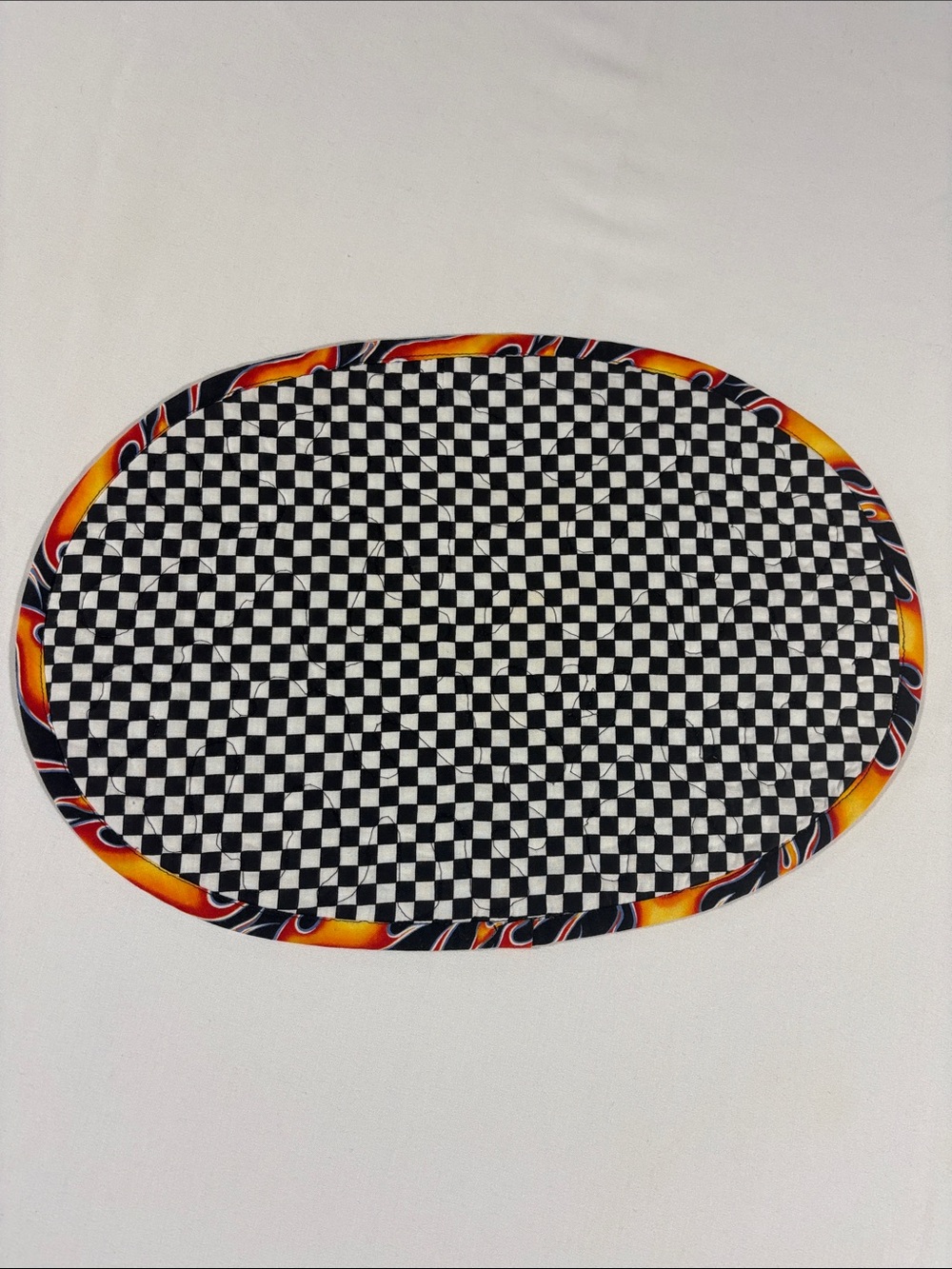 Harley-Davidson Bundle of 2 Black Logo & Checkerboard & Flame Placemats - Picture 3 of 10